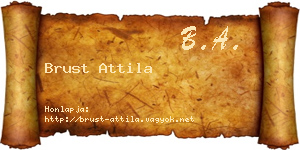 Brust Attila névjegykártya